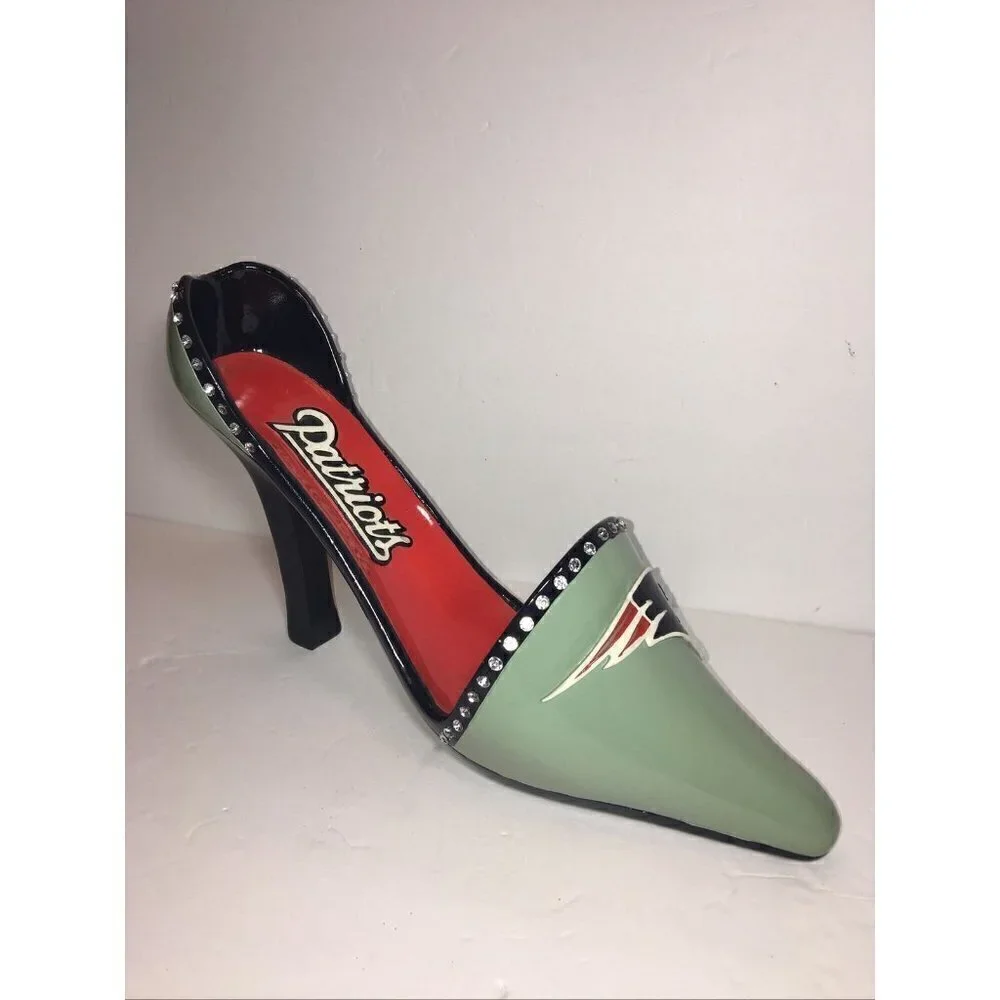 New England Patriots High Heel Shoe Wine Bottle Holder NFL Football Party